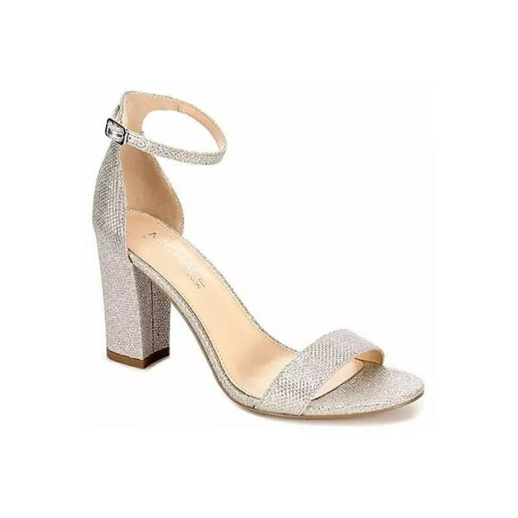 Michael Shannon Silver Heeled Sandals 8.5 - Picture 1 of 12